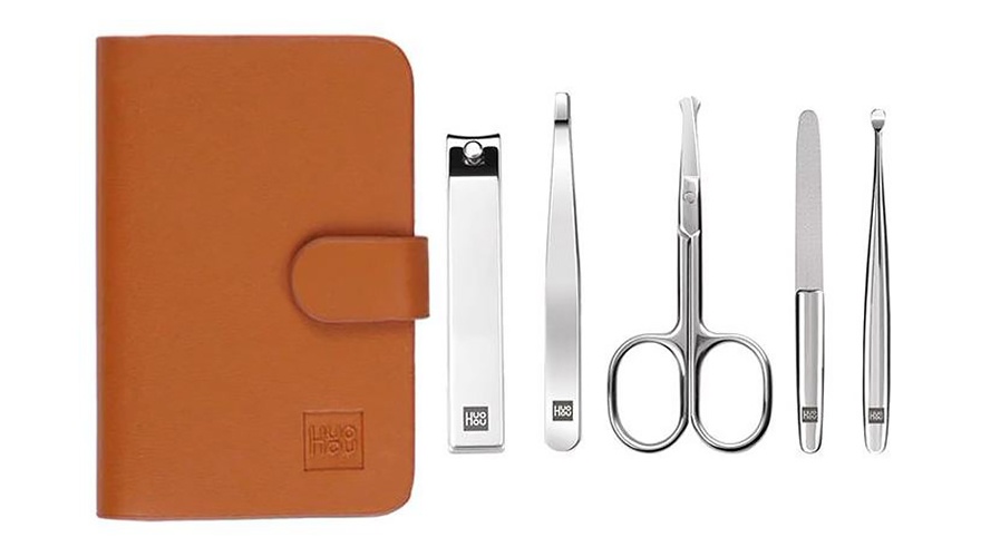 Xiaomi Huo Hou Stainless Steel Nail Clippers Suit Brown (HU0061)