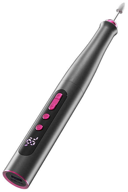 SenCiciMen Cordless Portable Electric Nail Drill 35000 RPM 12 Grinding Heads (VC-15) Black