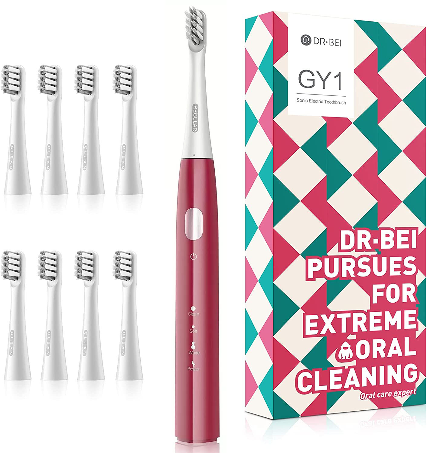 Xiaomi Dr.Bei Sonic Electric Toothbrush GY1 Red (8 насадок)