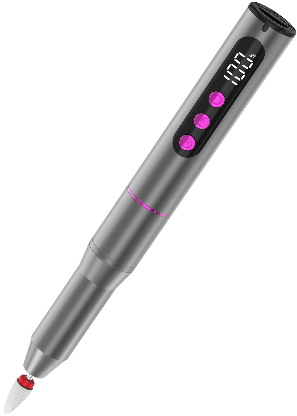 SenCiciMen Cordless Portable Electric Nail Drill 16000 RPM 11 Grinding Heads (VC-21) Black