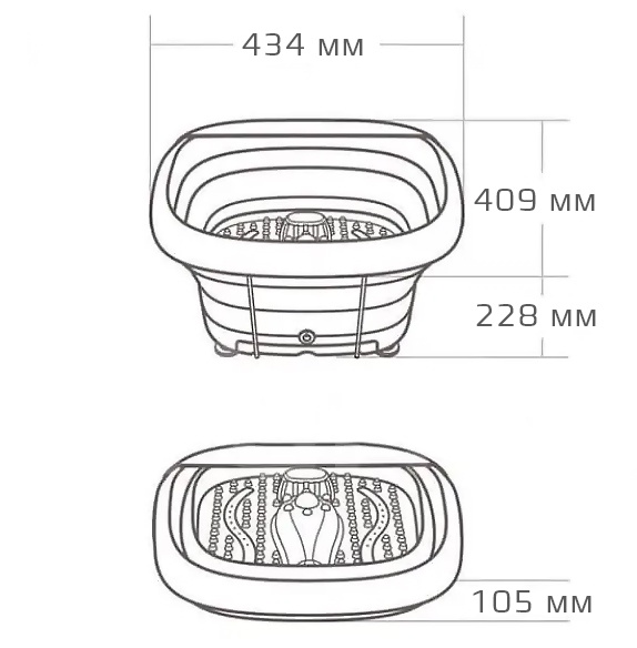 Массажер Xiaomi Leravan Folding Massage Foot Bath Gray (LF-ZP008)