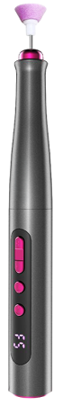 SenCiciMen Cordless Portable Electric Nail Drill 35000 RPM 12 Grinding Heads (VC-15) Black